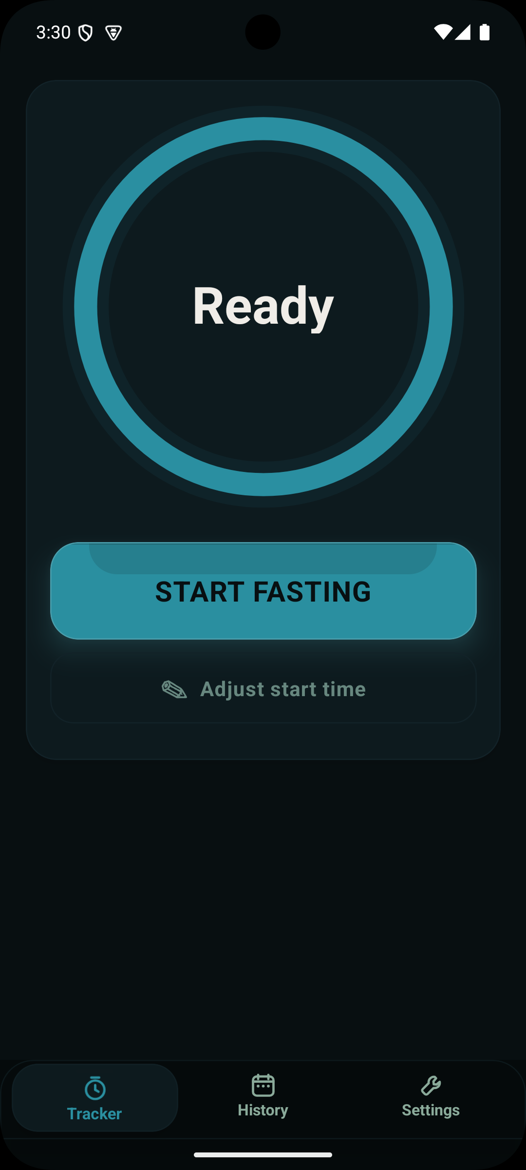 NO BS IF Android screenshot showing fasting progress and stats